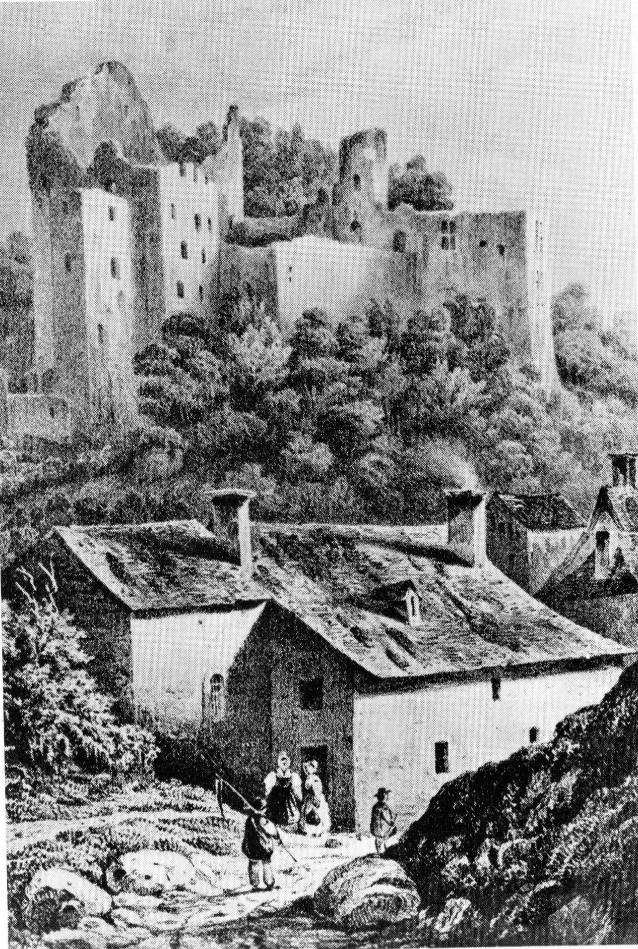 Engraving of Septfontaines castle